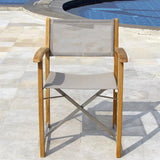 Rivera Director's Chair - Teak GRADE A + Batyline + Stainless Steel Fittings