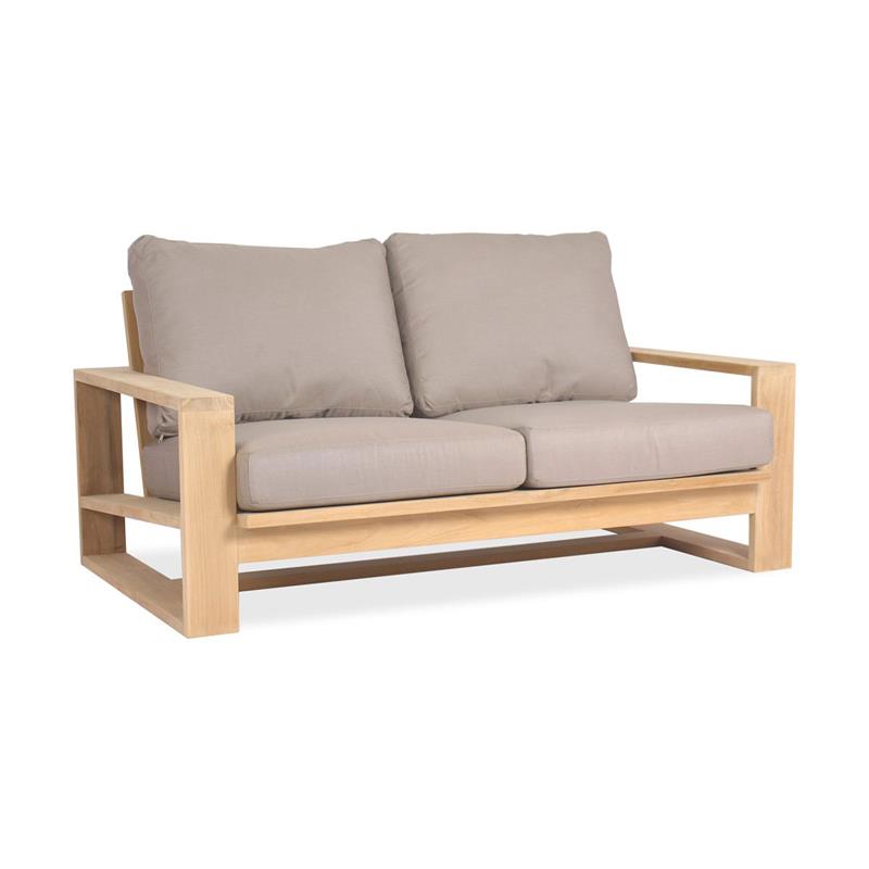 Trent Lounge Sofa 2-Sitzer - 89 x 155 x 71 cm -  Zertifiziertes Teakholz GRADE A