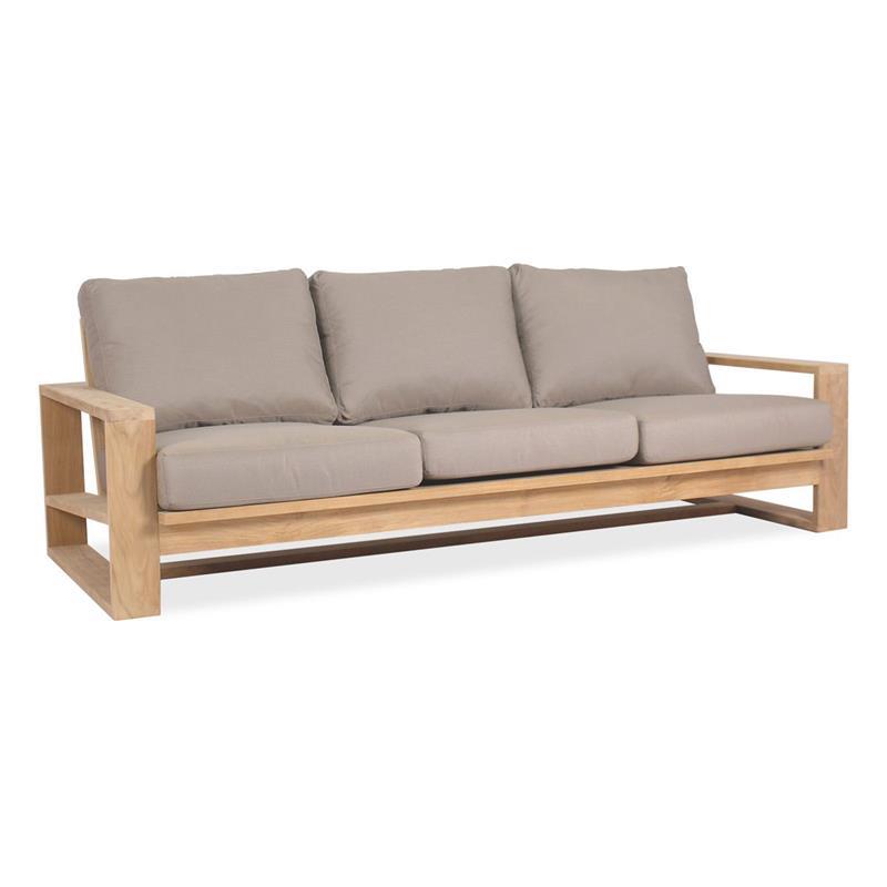 Trent Lounge Sofa 3-Sitzer - 89 x 211 x 71 cm -  Zertifiziertes Teakholz GRADE A