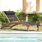 Rivera lounger - Teak GRADE A + Batyline + stainless steel fittings