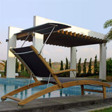 Rivera lounger - Teak GRADE A + Batyline + stainless steel fittings