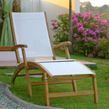 Rivera Deckchair - Teak GRADE A + Batyline + stainless steel fittings