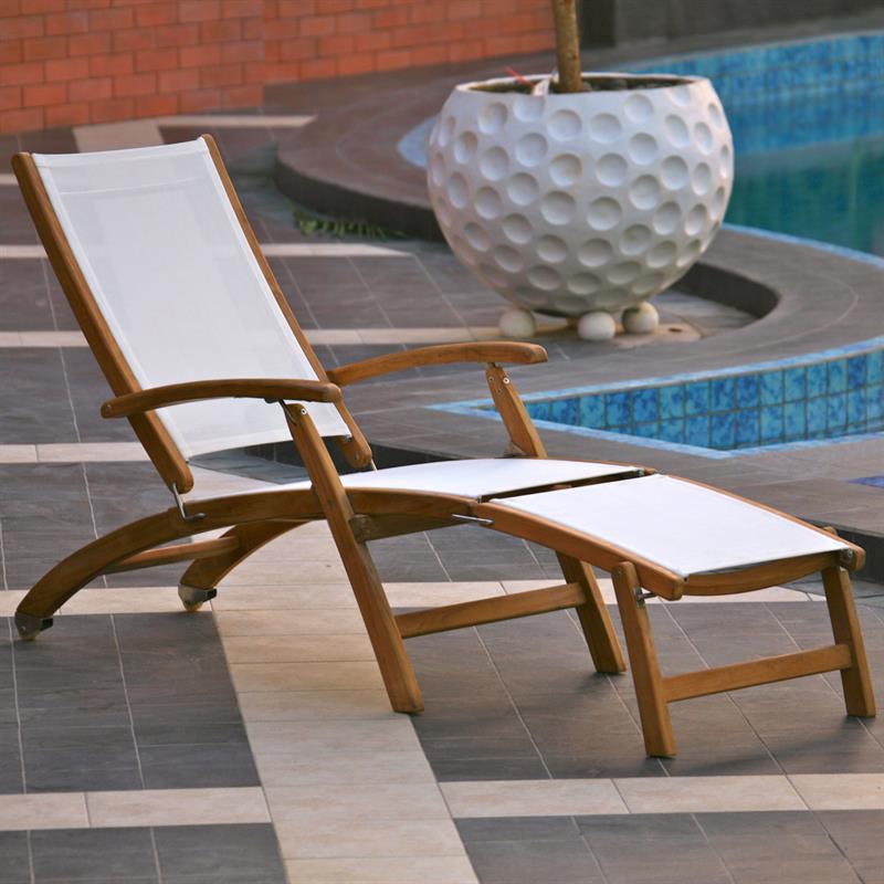 Rivera Deckchair - Teak GRADE A + Batyline + Edelstahlbeschläge