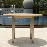 Florence round table 109 cm teak with stainless steel