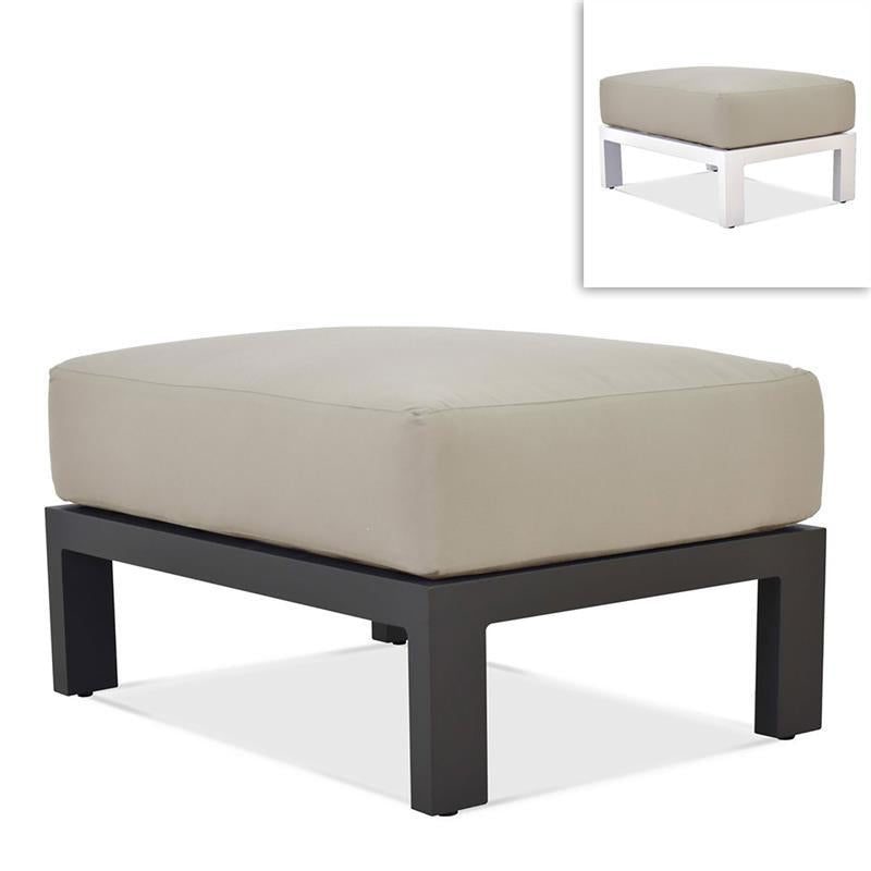 Tabouret / repose-pieds Vento en aluminium 80x60x30cm -