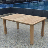 Verdon Doppelausziehtisch 240/200/160x100x76 cm - Zertifiziertes Teak GRADE A + Edelstahlbeschläge