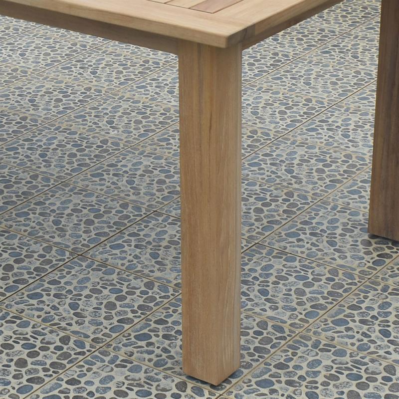 Table à double rallonge Verdon 240/200/160x100x76 cm - Teck certifié GRADE A + ferrures inox