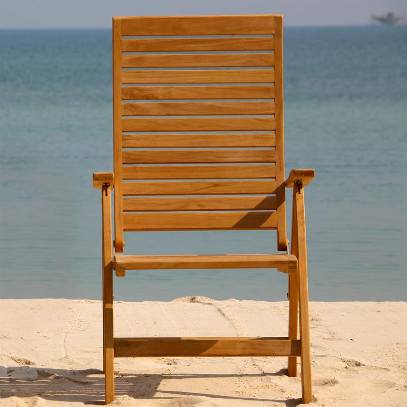 Trent High Back Chair - Certified Teak GRADE A + Brass Fittings