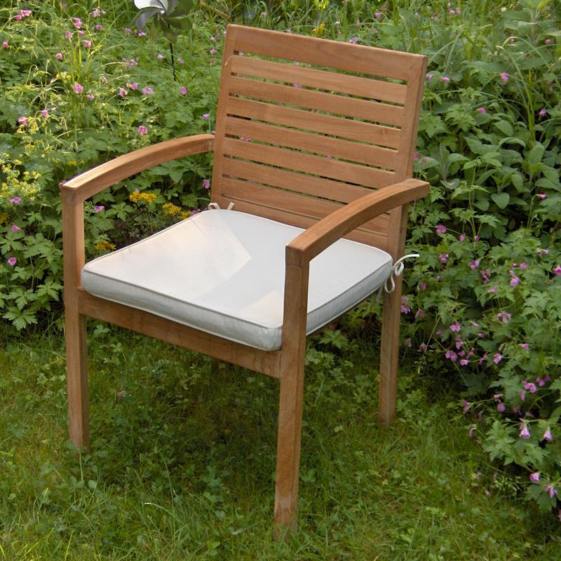 Coussin d'assise chaise empilable 50 x 48 cm SunProof pour Madison Moselle Trent Florence Zilart