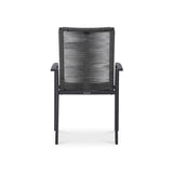 Yuma stacking chair with high backrest weatherproof rope + aluminum powder-coated