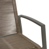 Yuma stacking chair with high backrest weatherproof rope + aluminum powder-coated