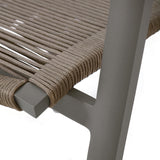 Yuma stacking chair with high backrest weatherproof rope + aluminum powder-coated