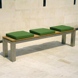 Zilart bench set Teak Natural 210/2 consisting of dining table 210 x 100 and 2 garden benches without backrest 190x45