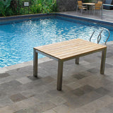 Zilart bench set Teak Natural 160/2 consisting of dining table 160 x 100 and 2 garden benches without backrest 140x45